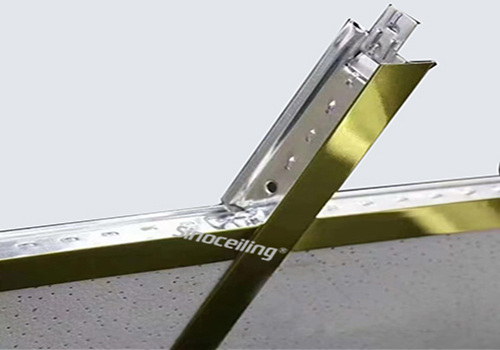 installation of golden mirror tee grids